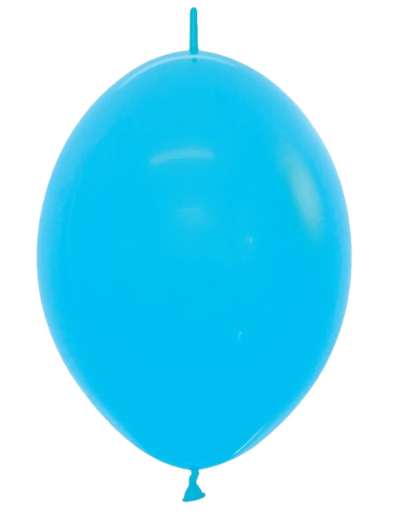 12" Sempertex Fashion Blue Link-O-Loon Latex Balloons | 50 Count