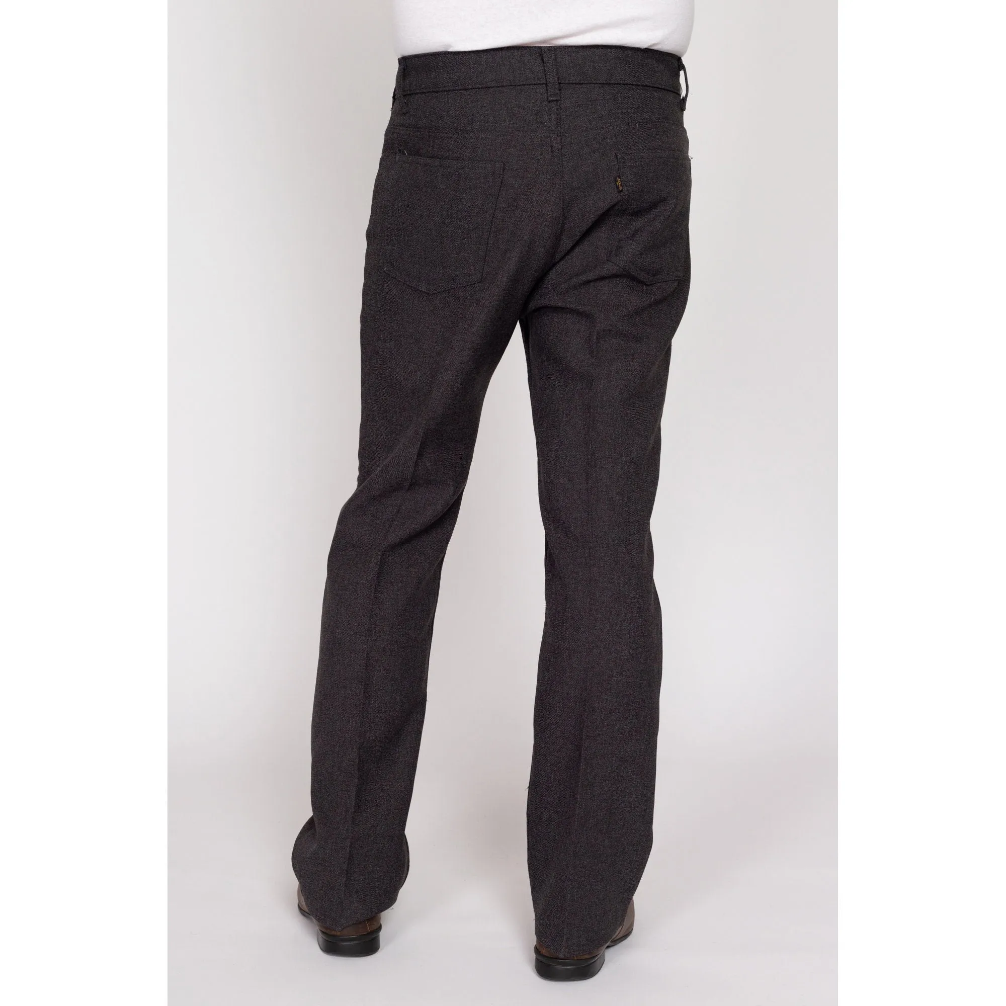 34x30 70s Levi's Dark Grey Trousers