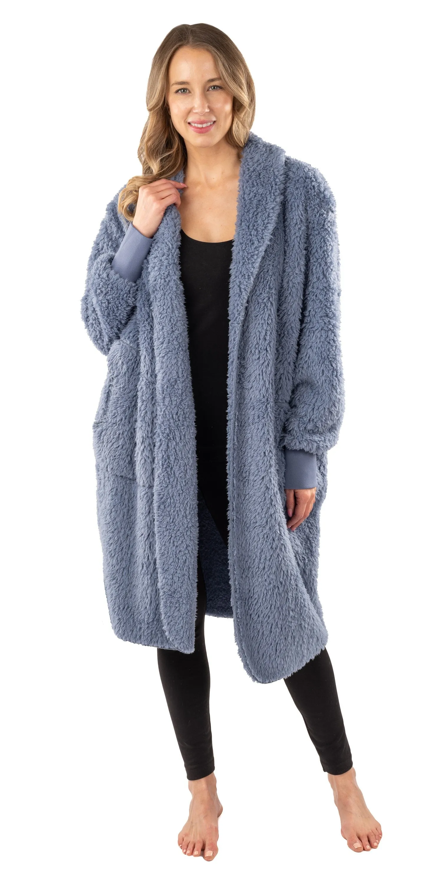 997-3 Patricia Lingerie-Sherpa Jacket- Denim