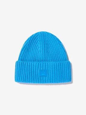 Acne Studios Kids Wool Beanie Hat in Blue