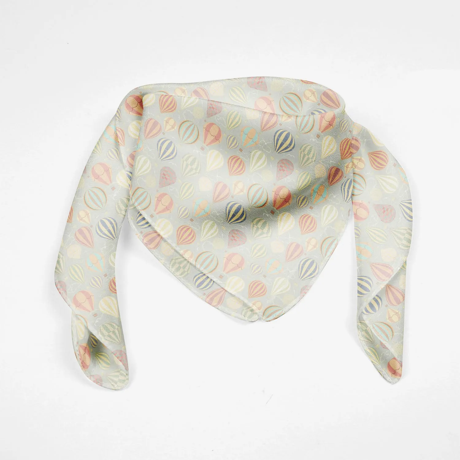 Air Balloons Printed Scarf | Neckwear Balaclava | Girls & Women | Soft Poly Fabric