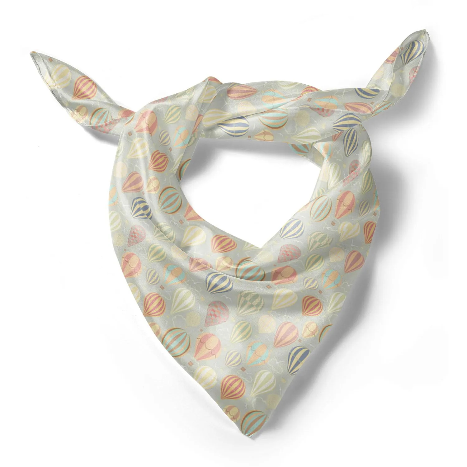 Air Balloons Printed Scarf | Neckwear Balaclava | Girls & Women | Soft Poly Fabric