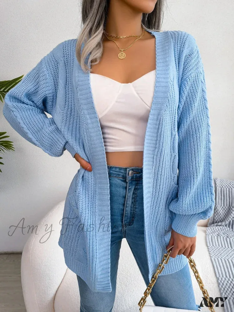 Amy Fashion - Autumn Winter Knitted Women Cardigan