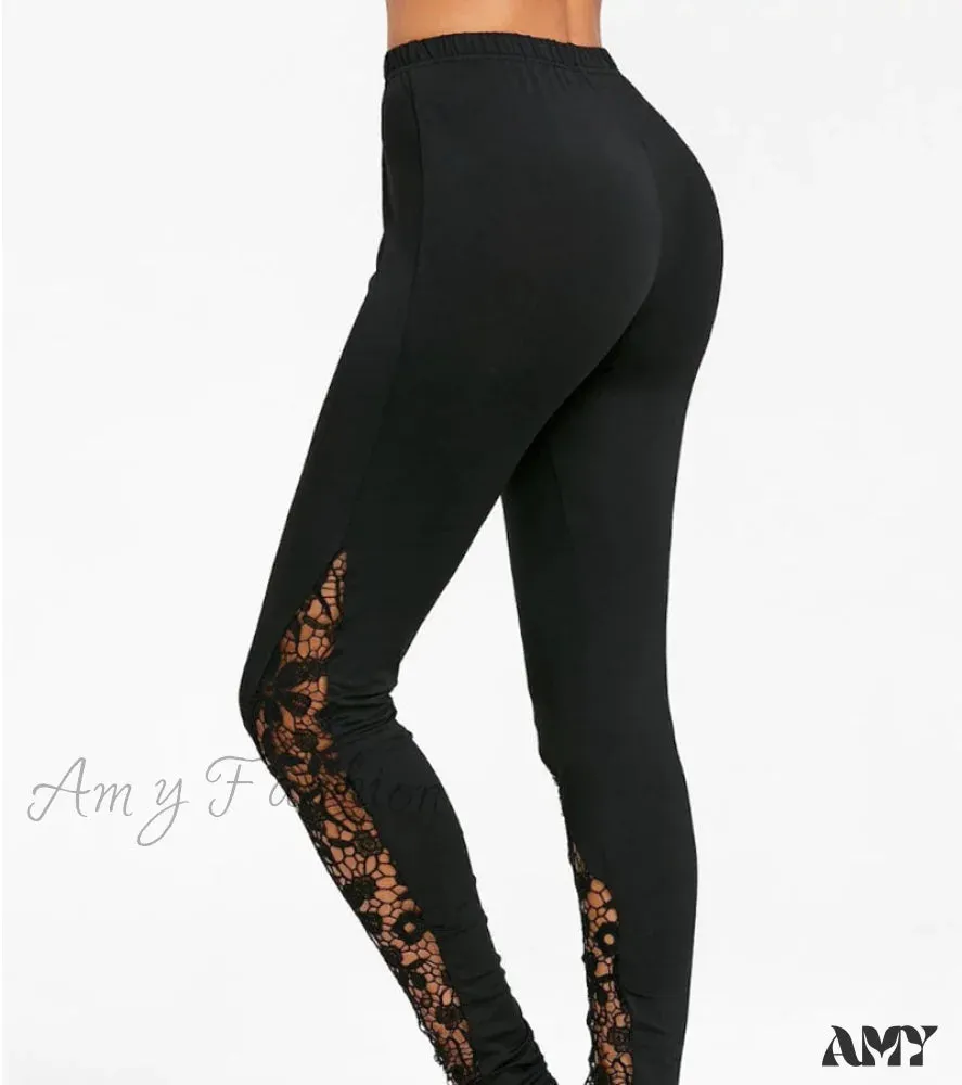 Amy Fashion - Fashion Elastic High Waist Leggings