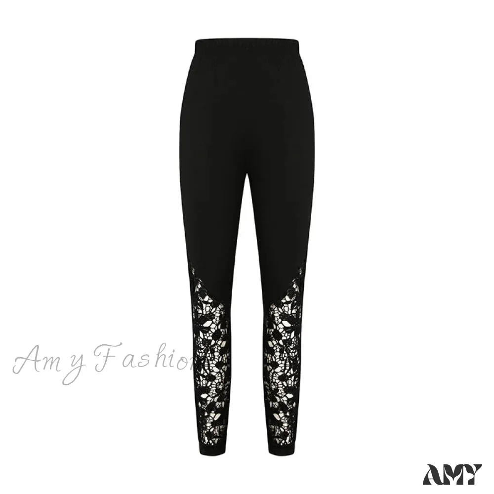 Amy Fashion - Fashion Elastic High Waist Leggings