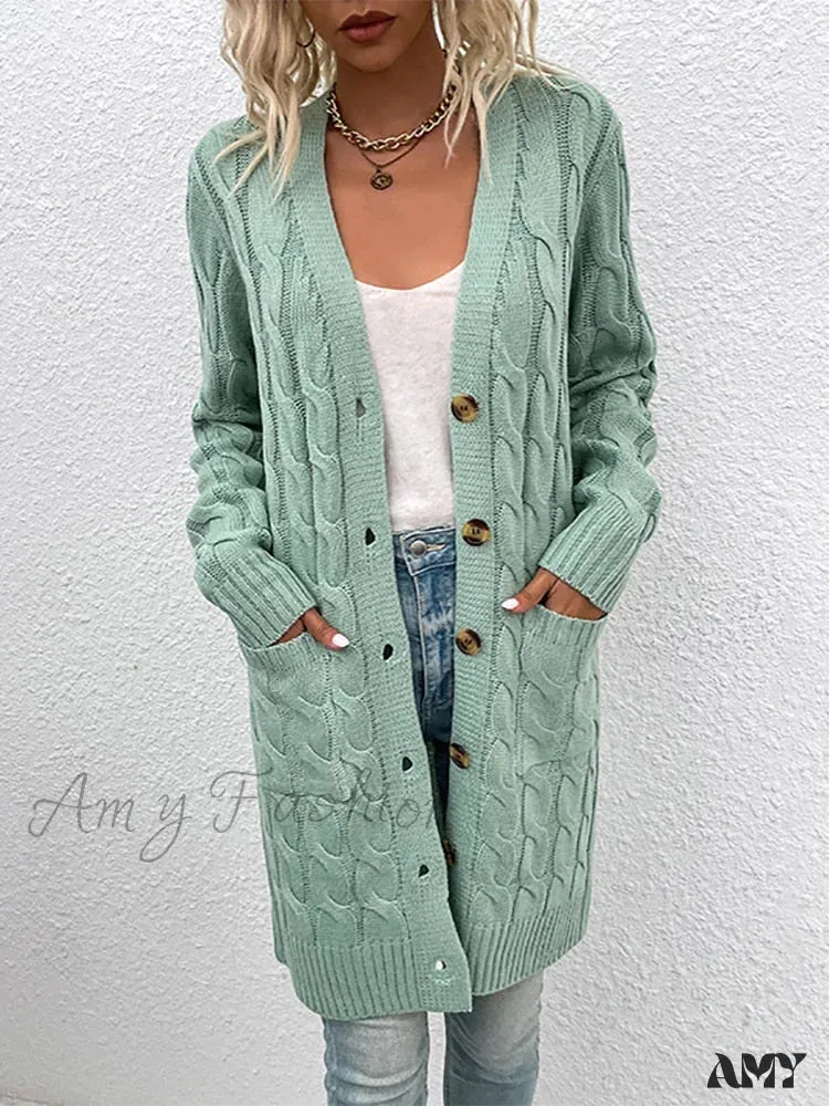 Amy Fashion - Winter Vintage Casual Loose Cardigan