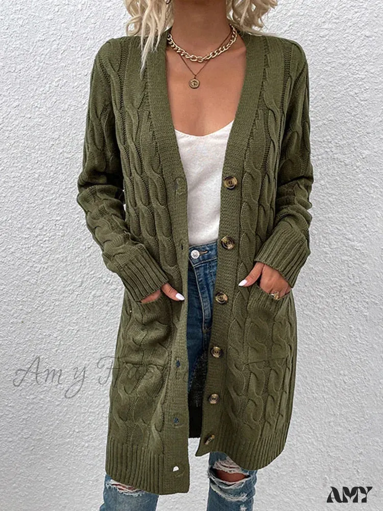 Amy Fashion - Winter Vintage Casual Loose Cardigan