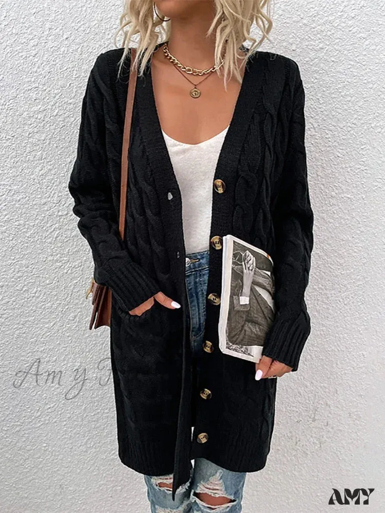 Amy Fashion - Winter Vintage Casual Loose Cardigan