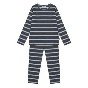 Antebies Bold Stripe Rib Pyjama Anthracite