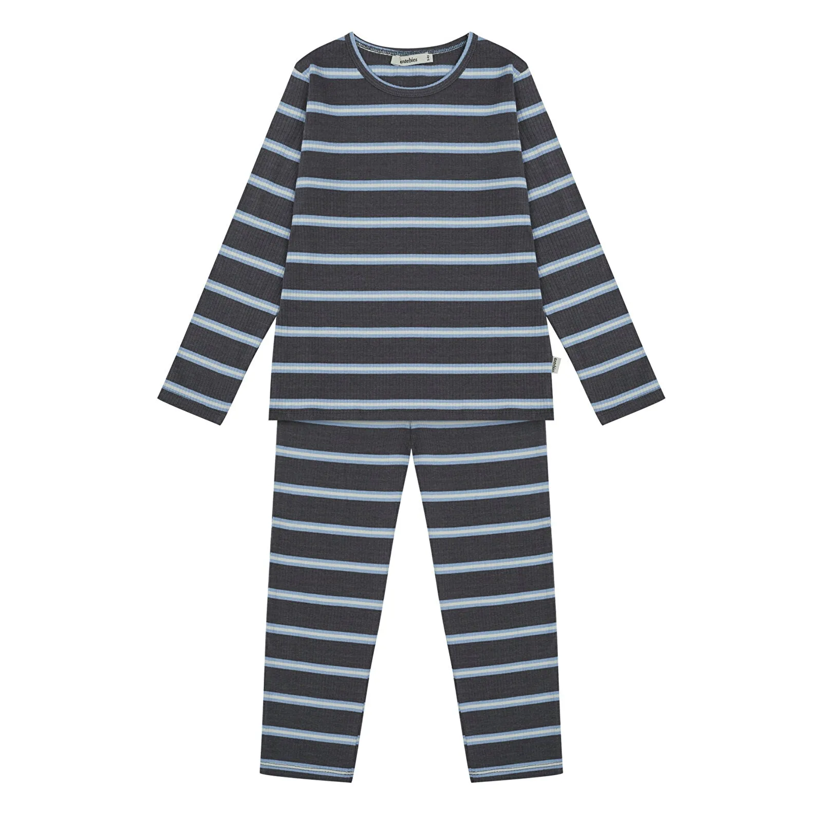 Antebies Bold Stripe Rib Pyjama Anthracite