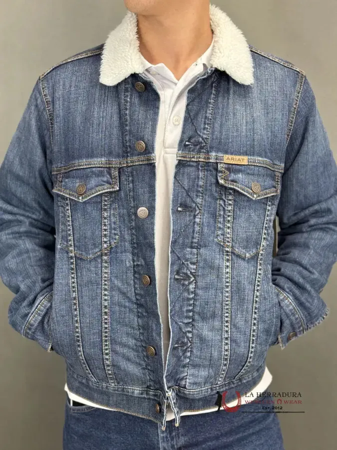 ARIAT JEAN JACKET SHERPA LINED BLUE ROCK