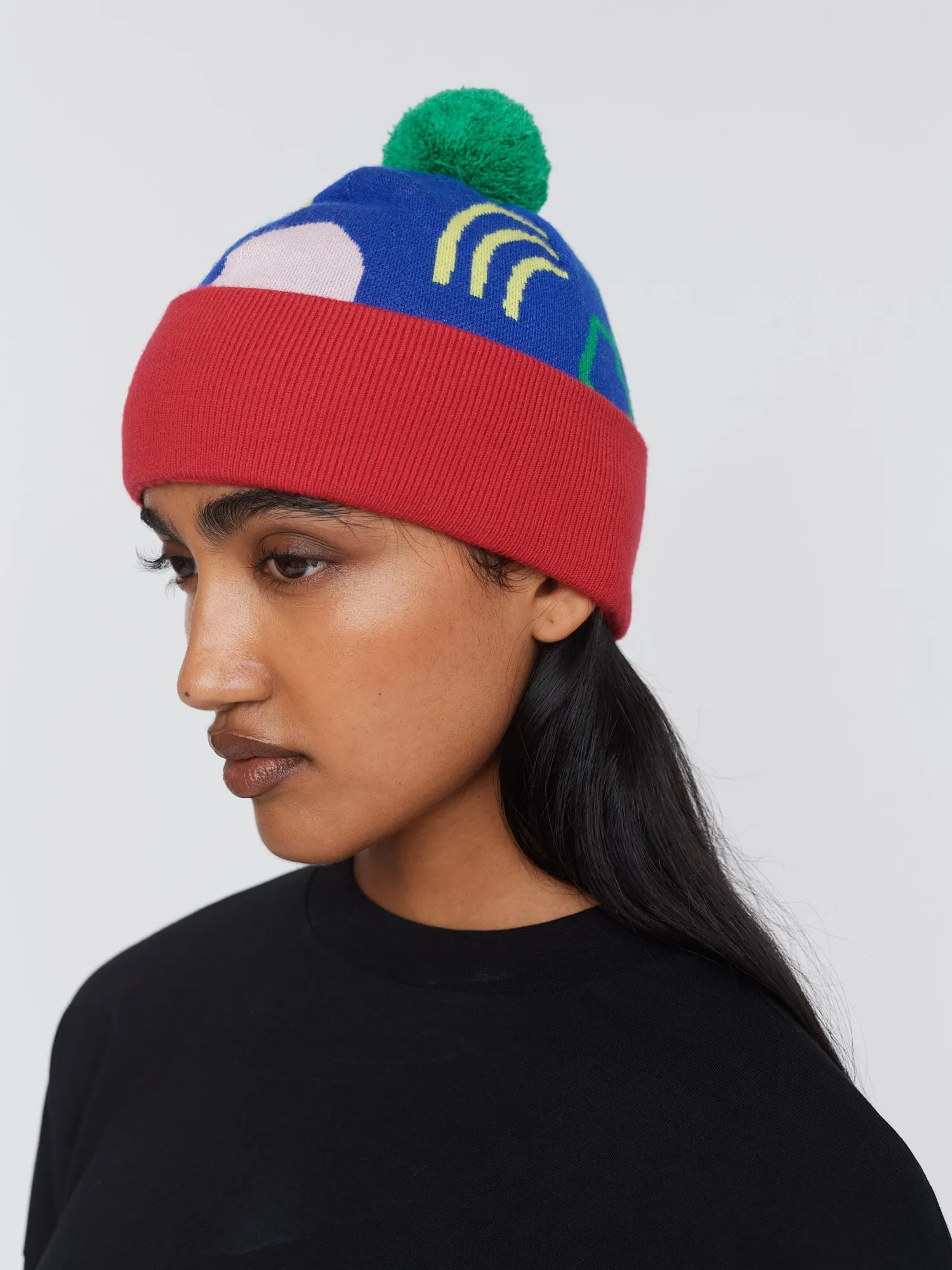 Art Block Knitted Beanie