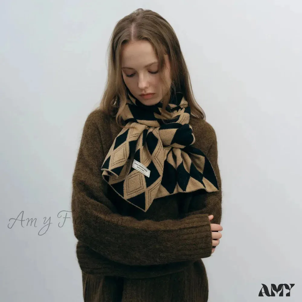 Autumn Winter Cashmere Two Color Shawl Scarf for Women