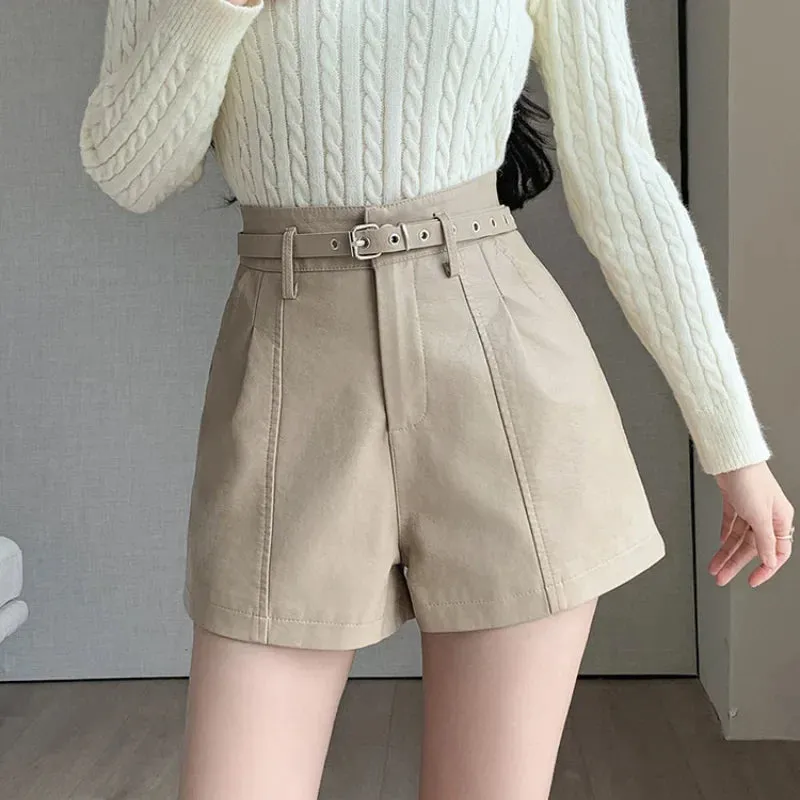 Autumn Winter Leather Fashion PU Casual Boots Shorts