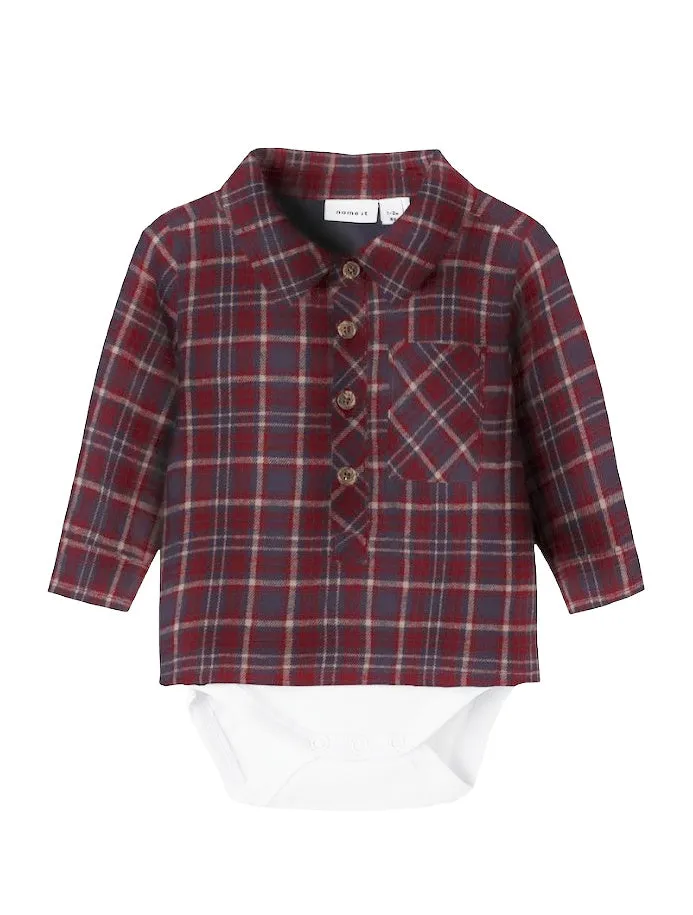 Baby Boy Checked Shirt & Corduroy Pants Set