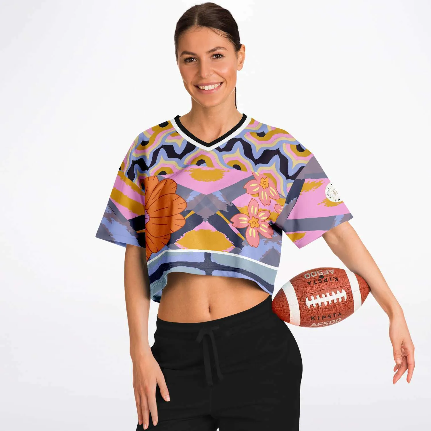 Bahama Mama Abstract Floral Eco-Poly Crop Jersey