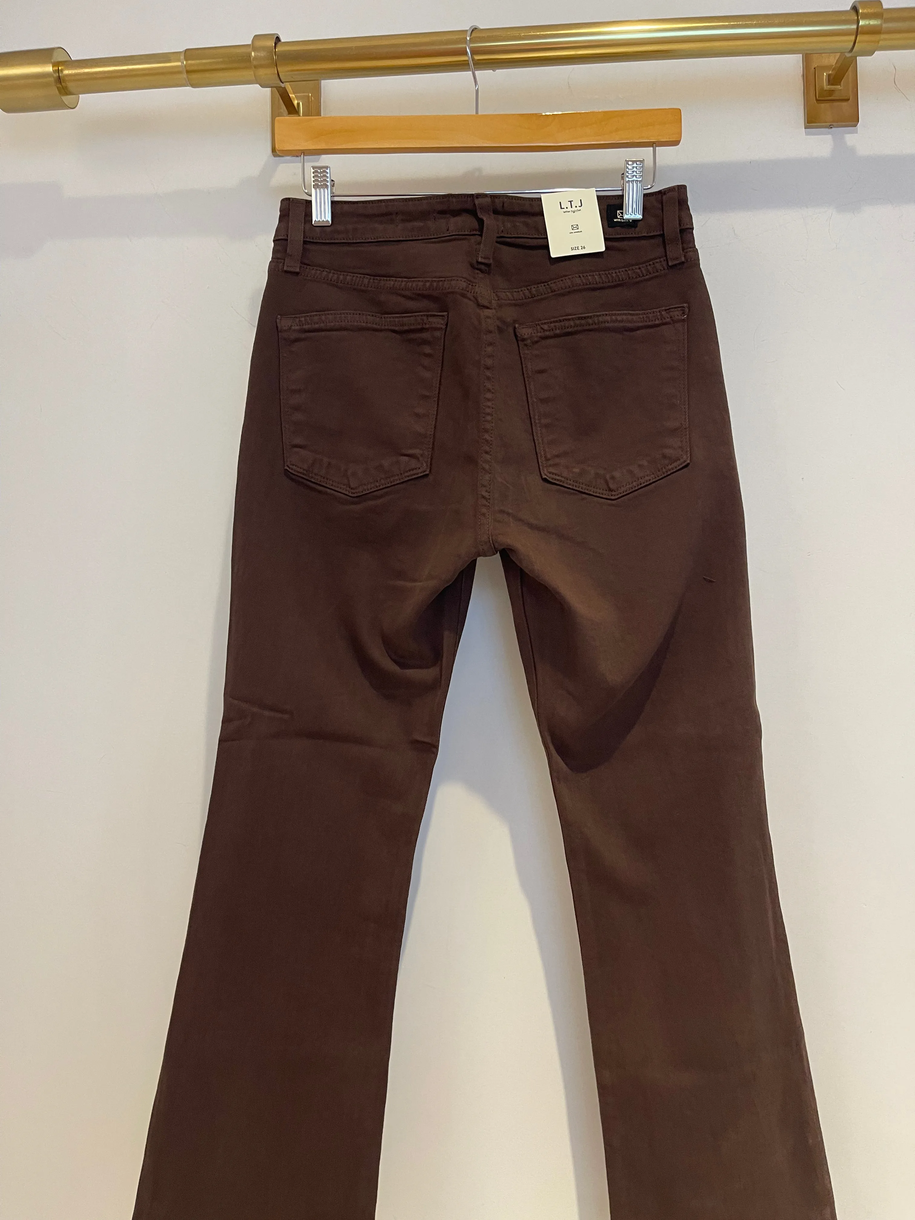 Bambino Crop Baby Flare in Chocolate by L.T.J.