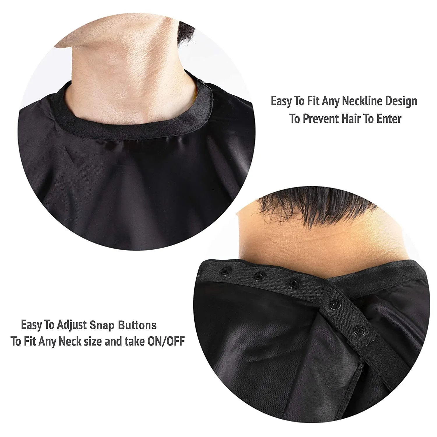 Barber Cape for Hair Salon - Durable and Waterproof – Black