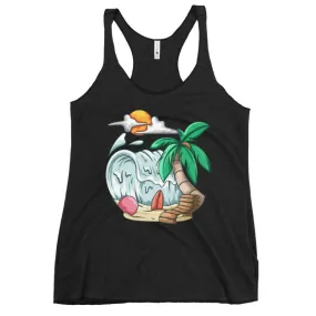 Beach Scene Women's Racerback Tank