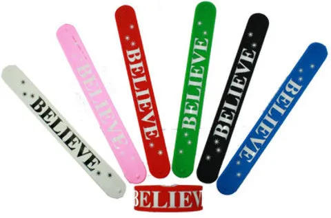 believe silicone snap on bracelet Case of 144