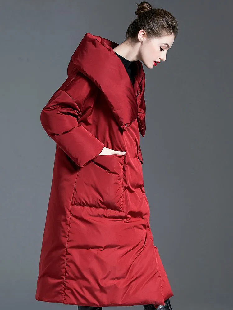 Big Hood Roomy Pocket Down Puffer Coat