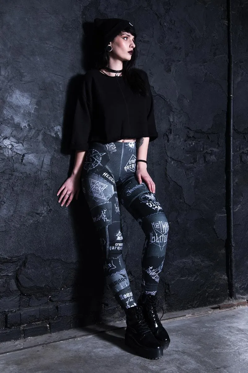 Black Denim Leggings