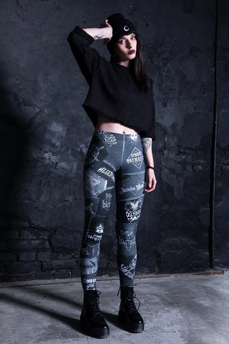 Black Denim Leggings