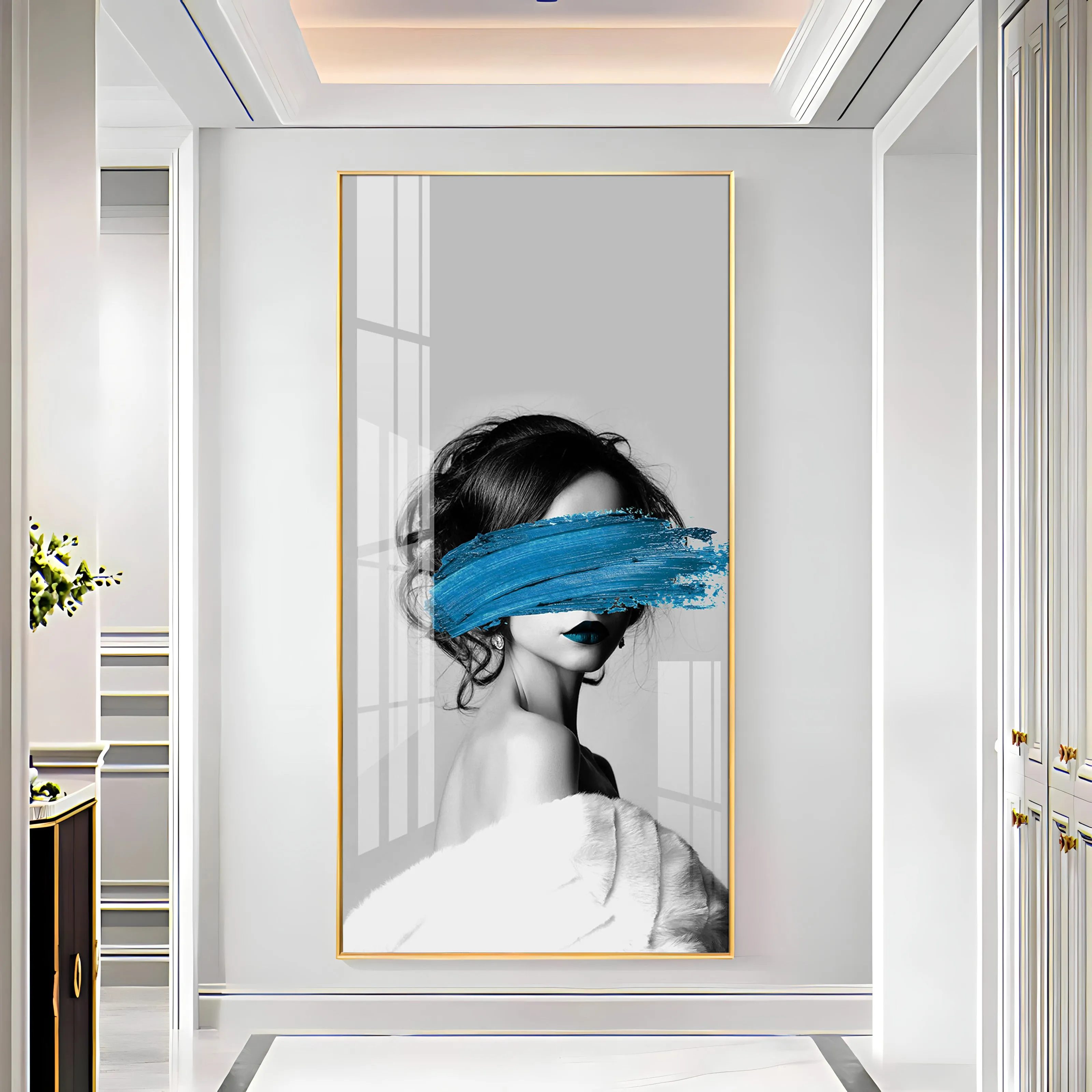 Blindfolded Fashion Premium Acrylic Vertical Wall Art