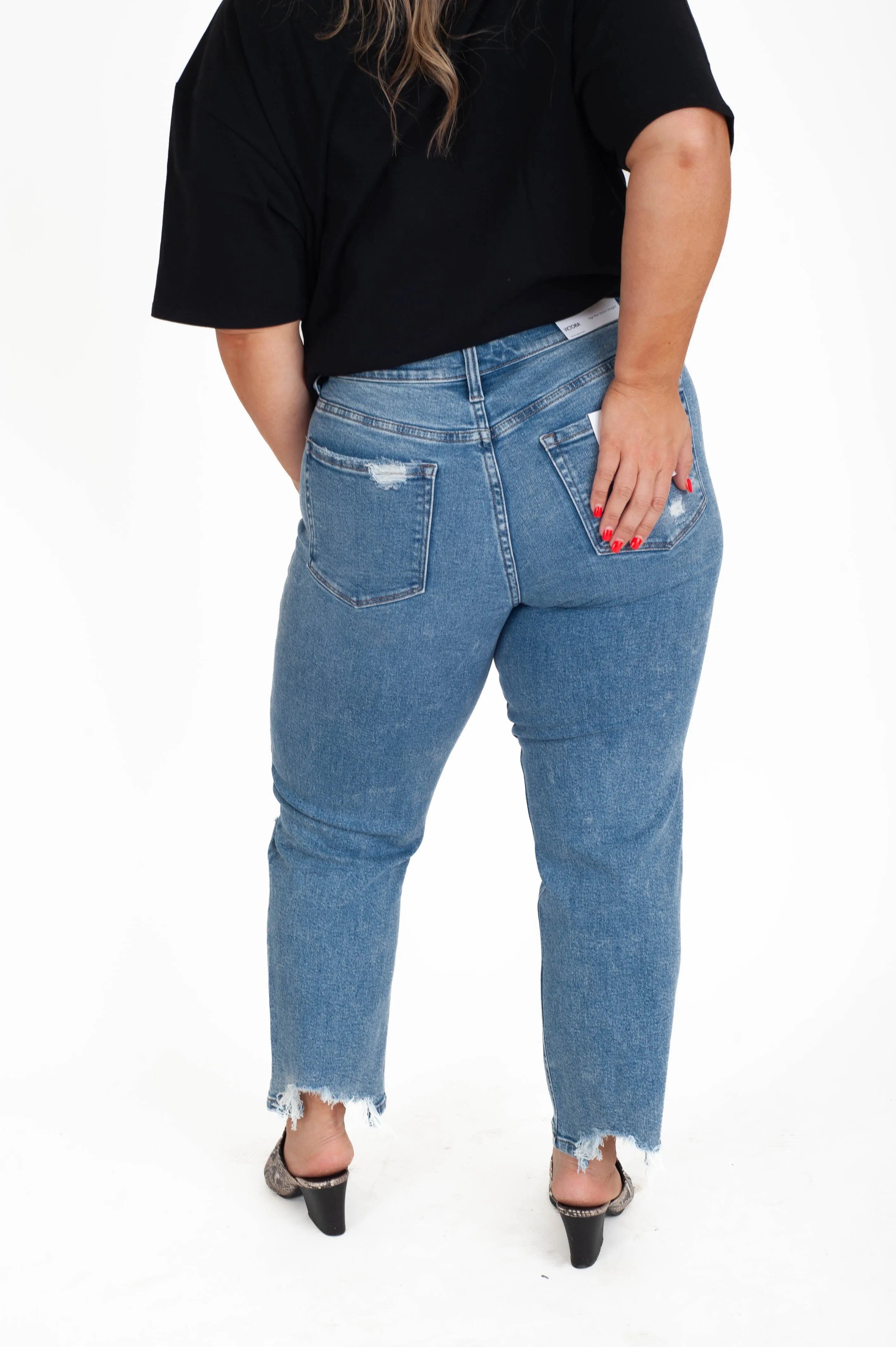 Blink High Rise Straight Jeans