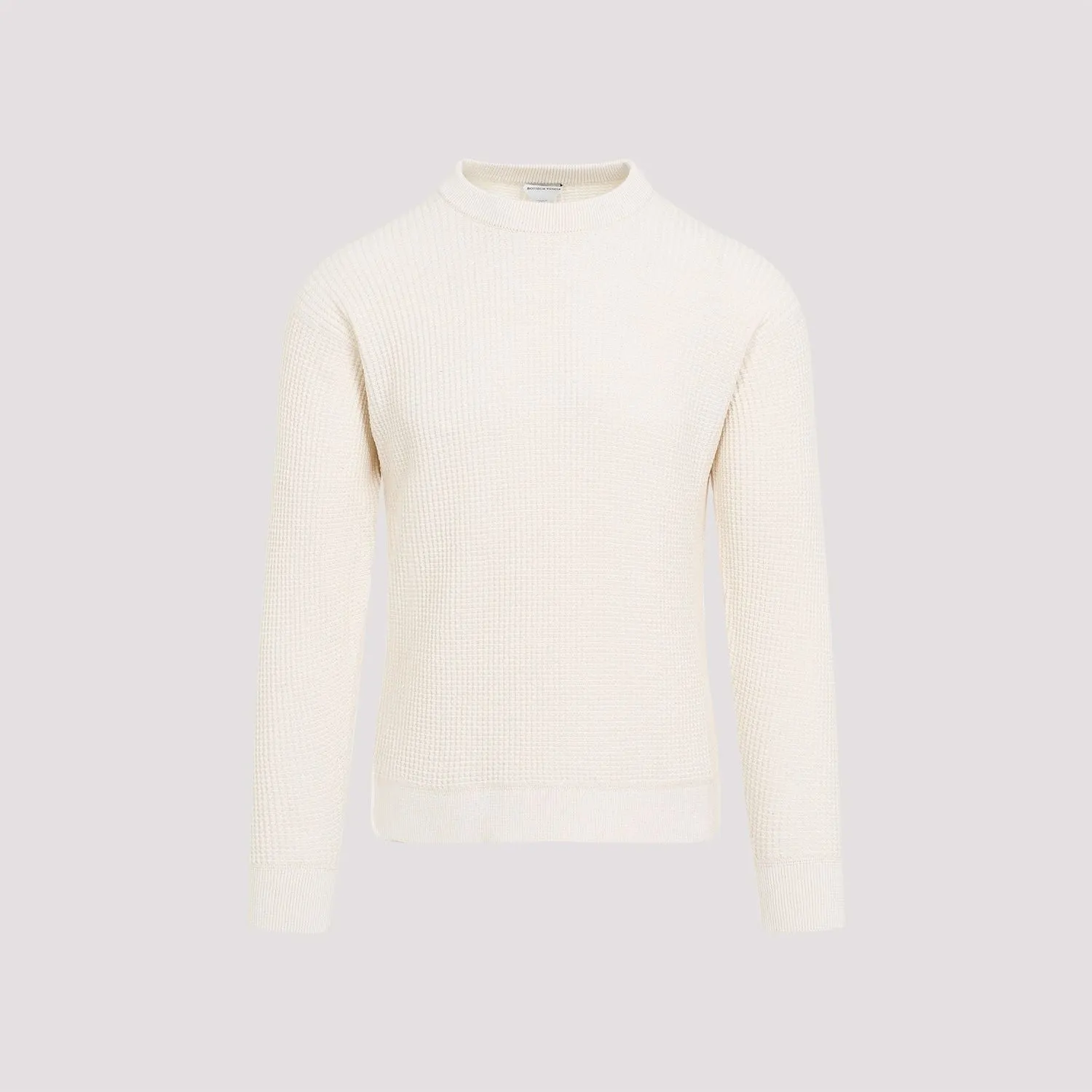 BOTTEGA VENETA Ivory Cotton-Hemp Blend Sweater for Men