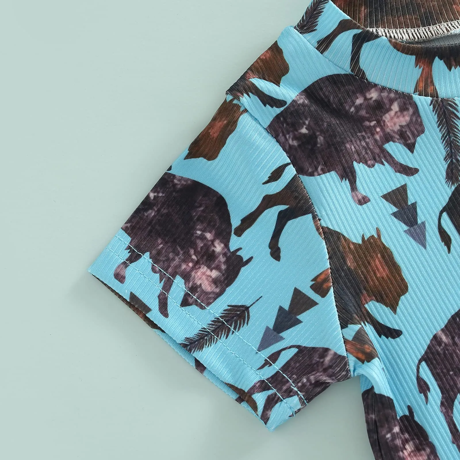 Buffalo Print Romper for Your Little Cowkid