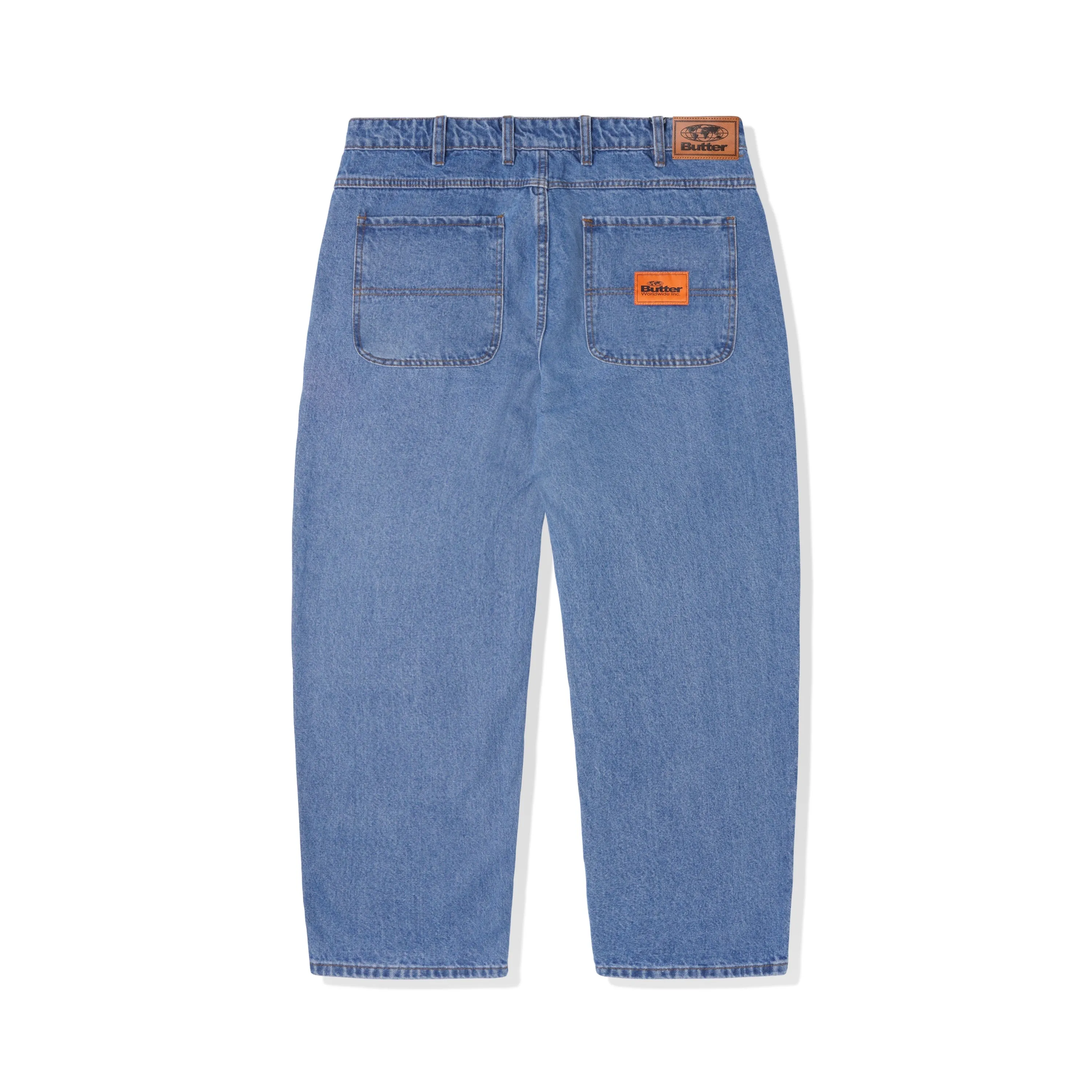 Butter Goods Santosuosso Denim Jeans - Washed Indigo (Orange Embroidery)