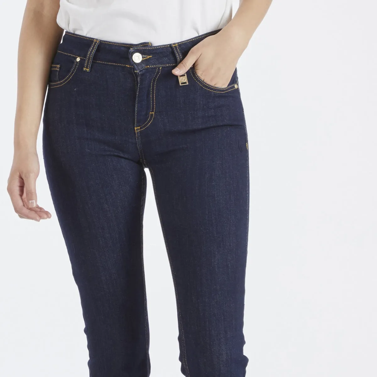 CafèNoir Audrey denim slim ida donna superstretch C7JJ1001 B009 indaco