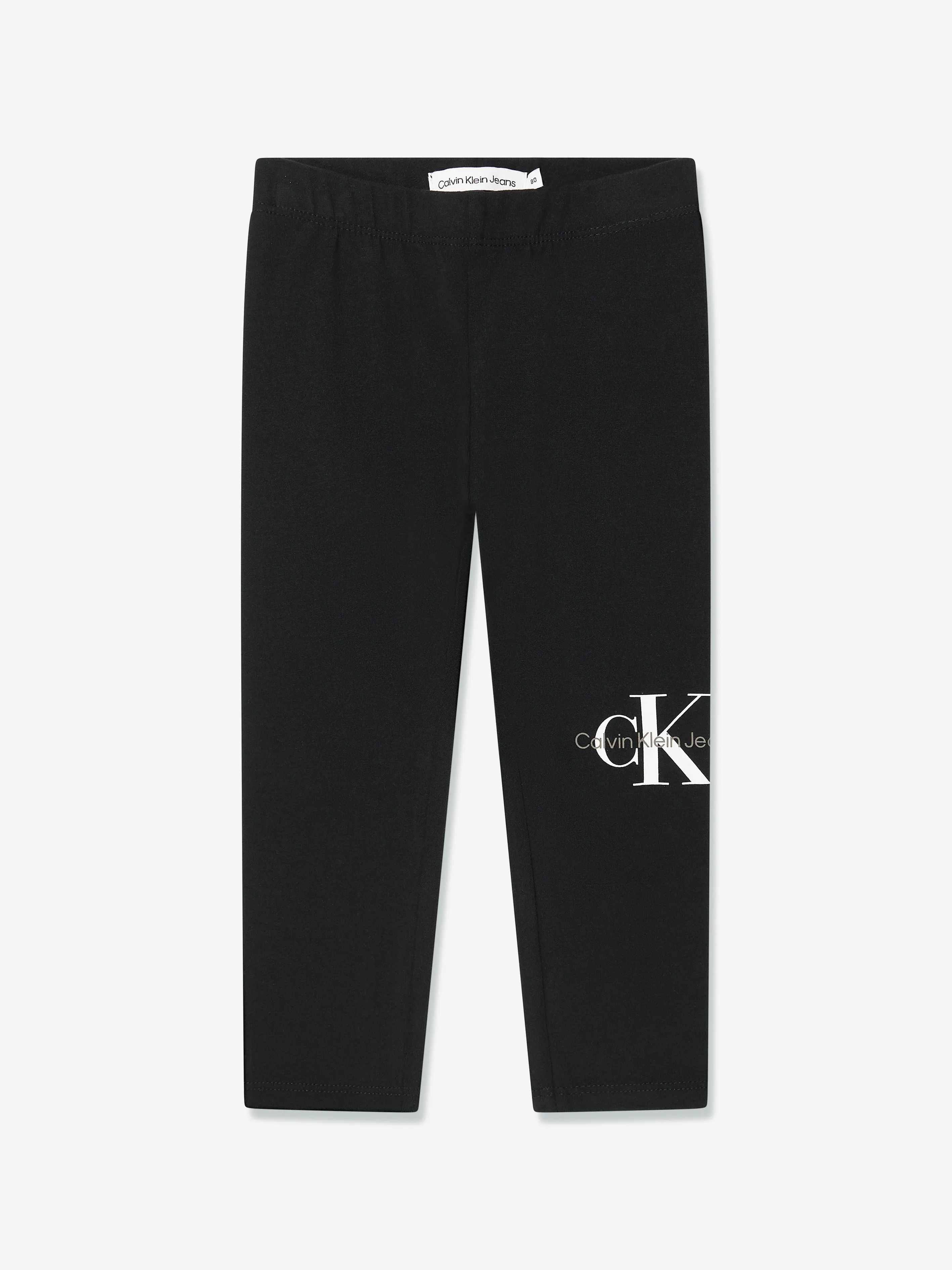 Calvin Klein Baby Girls Monogram Leggings in Black