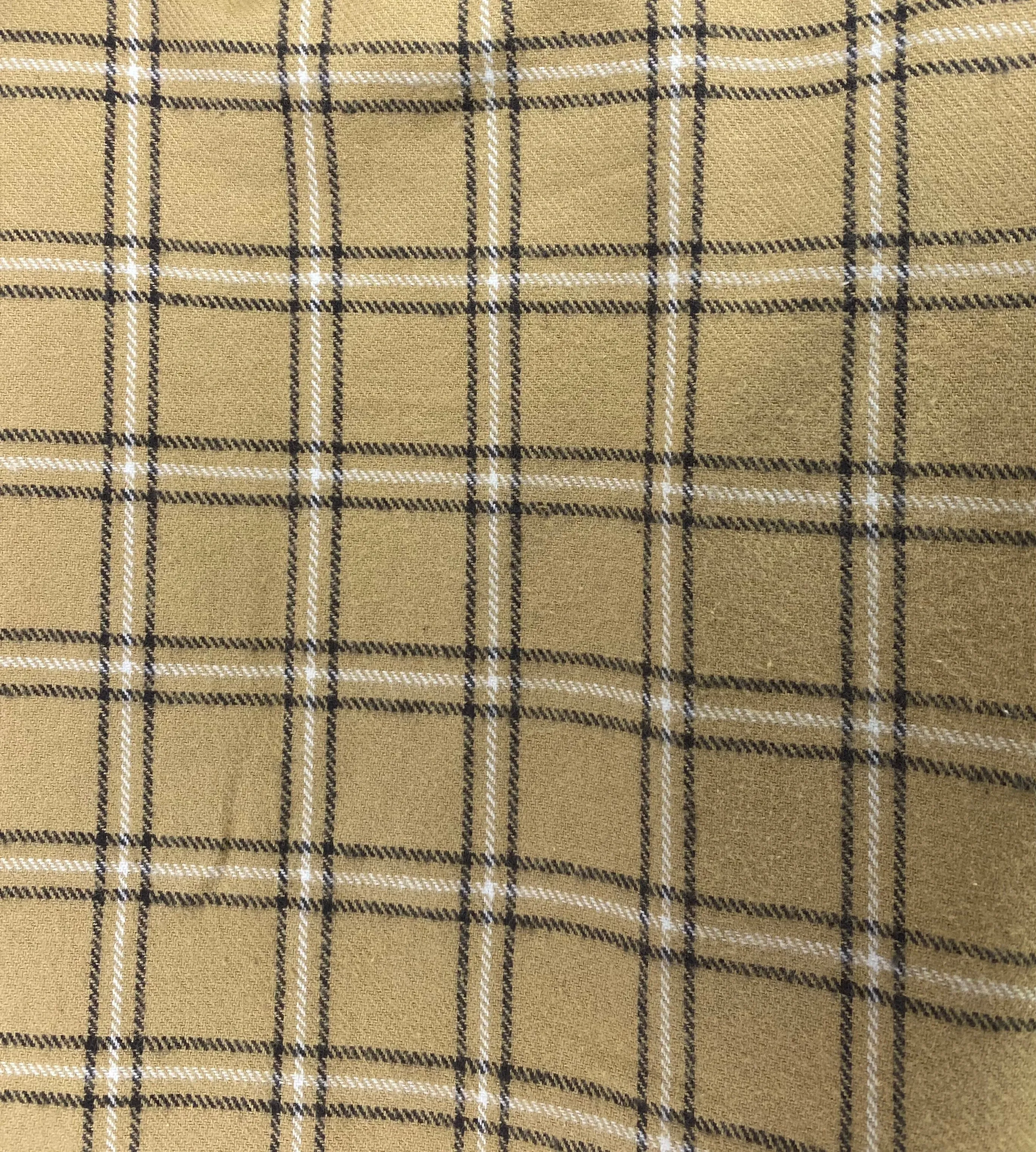 Camel Tan, Gunmetal Gray, and White Plaid Flannel Infinity or Blanket Scarf