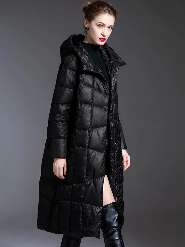 Chelsea Hooded Down Puffer Long Coat