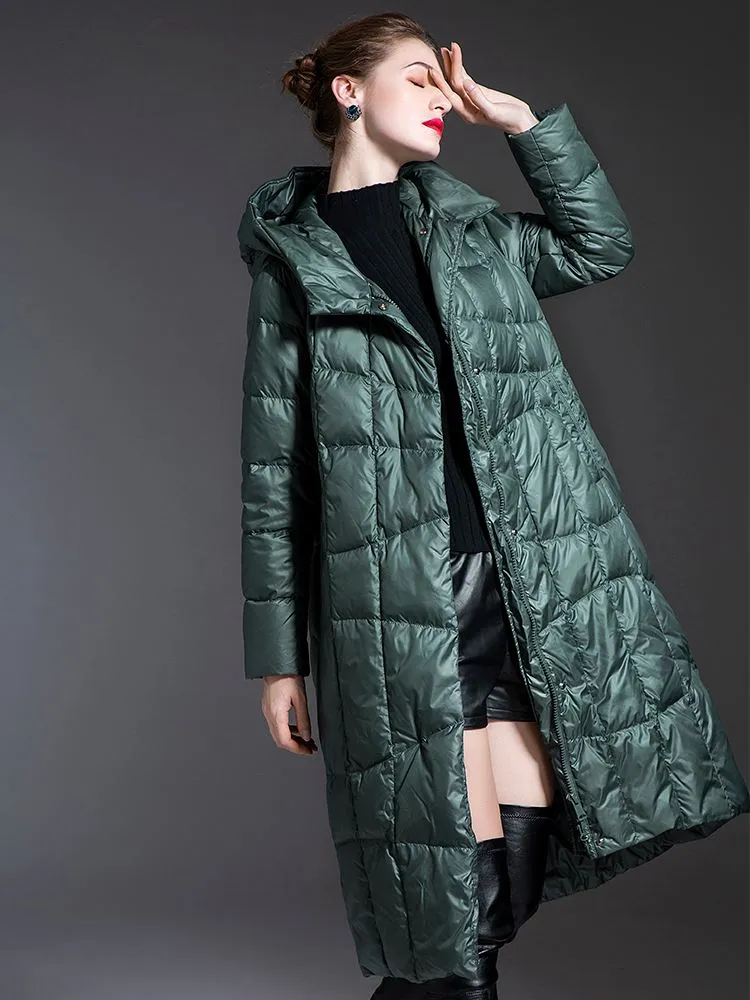 Chelsea Hooded Down Puffer Long Coat