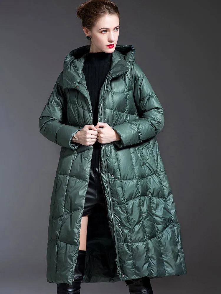 Chelsea Hooded Down Puffer Long Coat