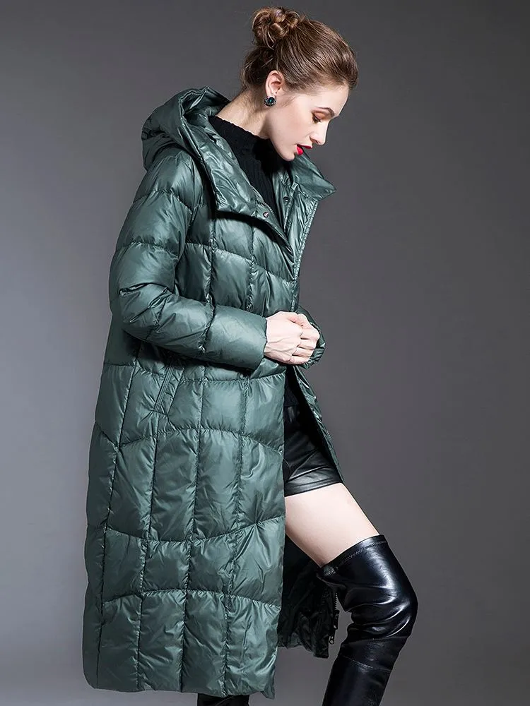 Chelsea Hooded Down Puffer Long Coat