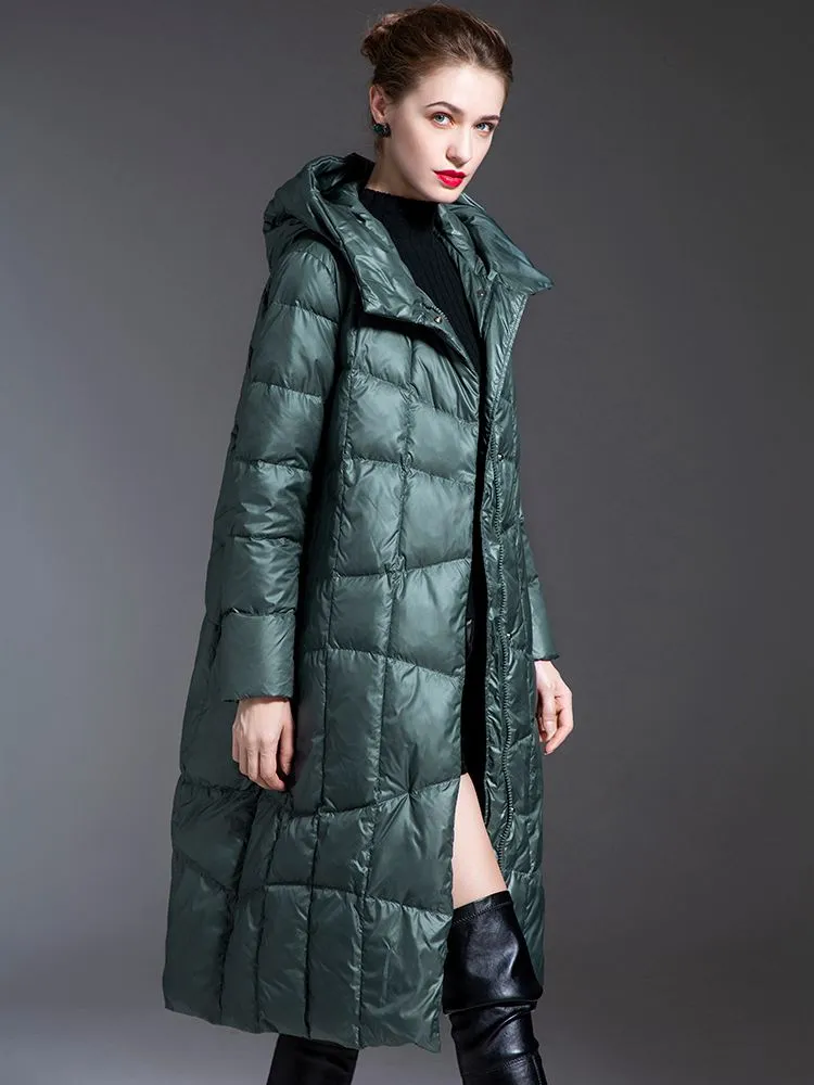 Chelsea Hooded Down Puffer Long Coat