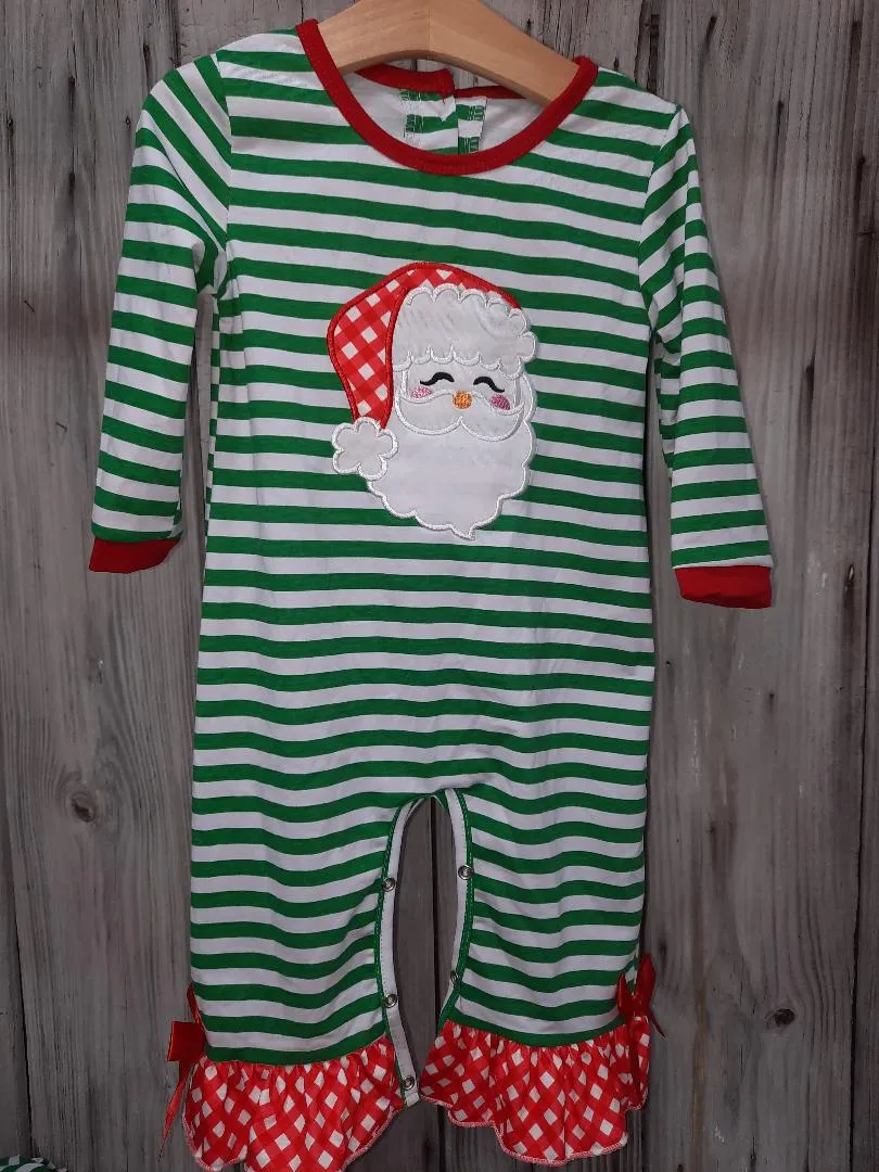 CHRISTMAS SANTA GIRL ROMPER