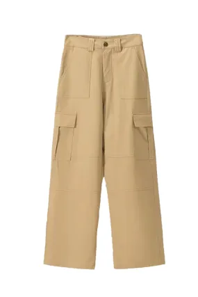 'Christy' High-waist Wide Leg Cargo Pants (2 Colors)