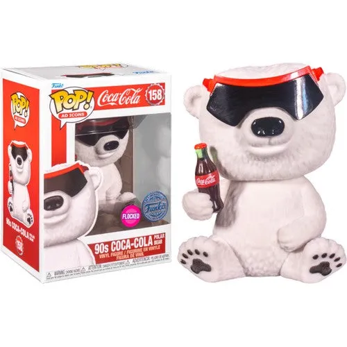 Coca Cola - 90's Coca-Cola Polar Bear Flocked #158 Pop Vinyl Funko Exclusive