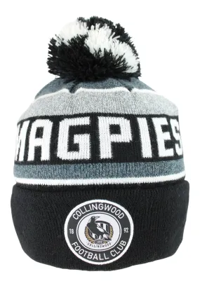 Collingwood Magpies Tundra Pom Pom Beanie