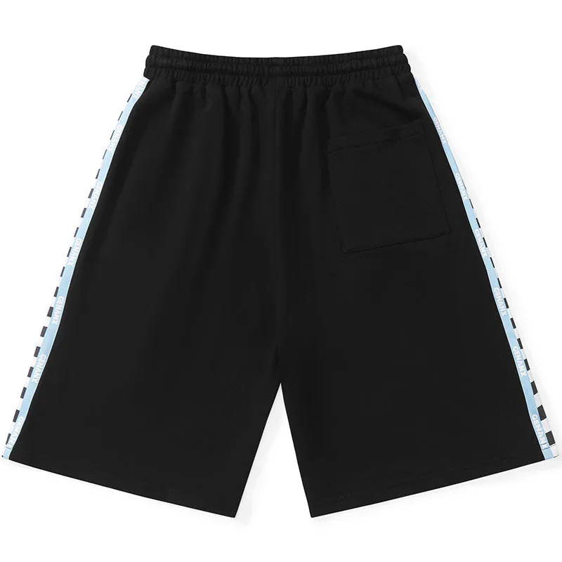 Color Block Checkerboard Print Casual Sporty Shorts