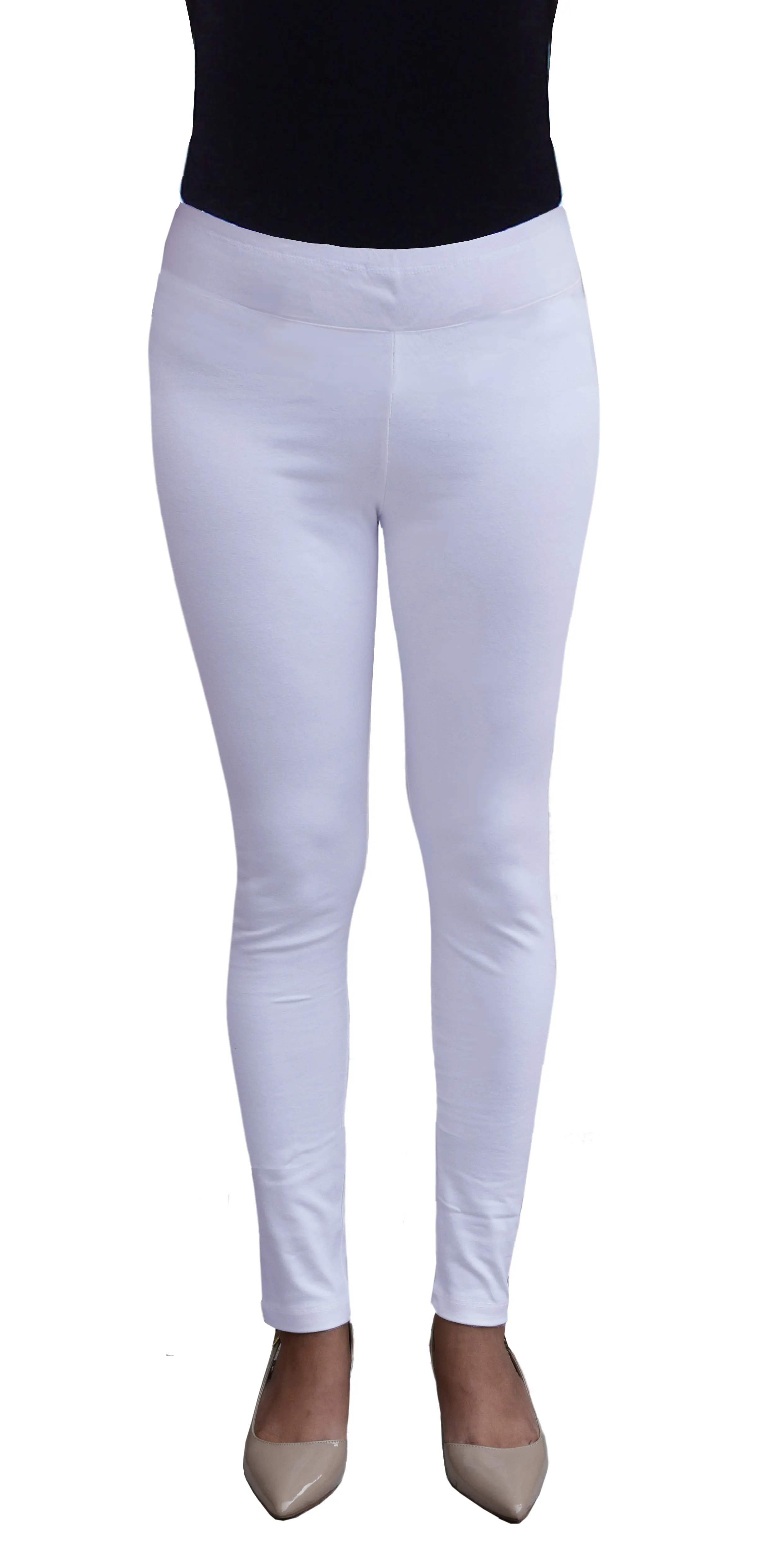 Cotton Spandex, Stretchable, 28in Inseam Regular Length Full Leggings