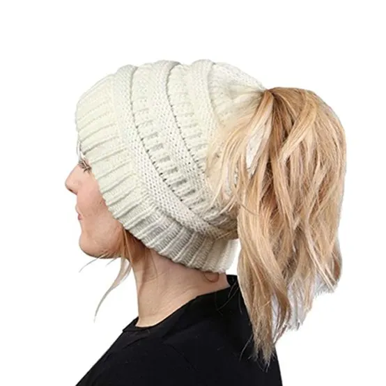 Crochet Ponytail Beanie