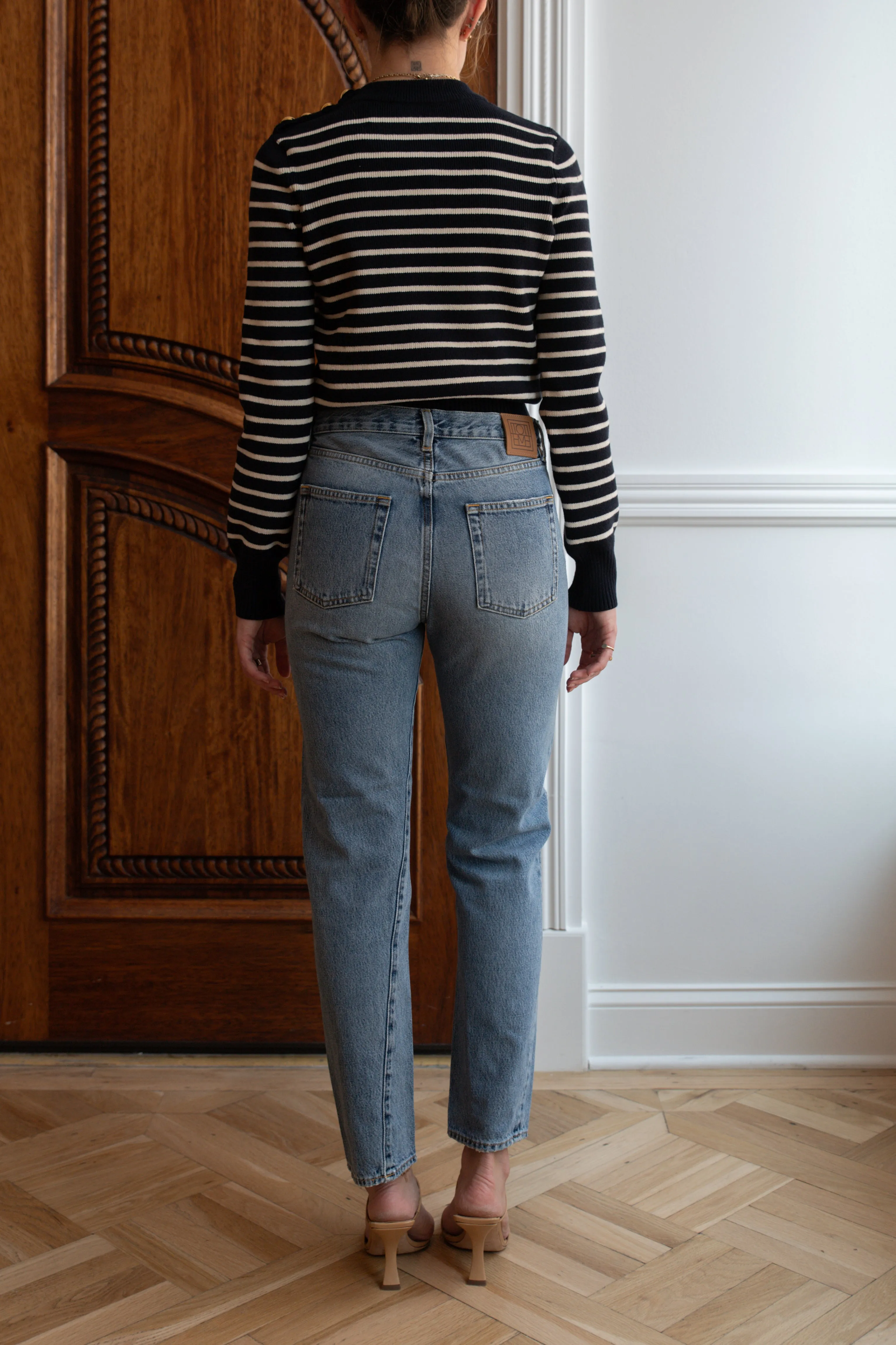 Cropped Twisted Seam Denim