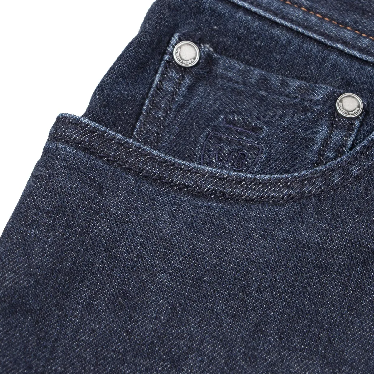 Dark Wash Cashmere Denim 'Milano' Regular Fit Jeans