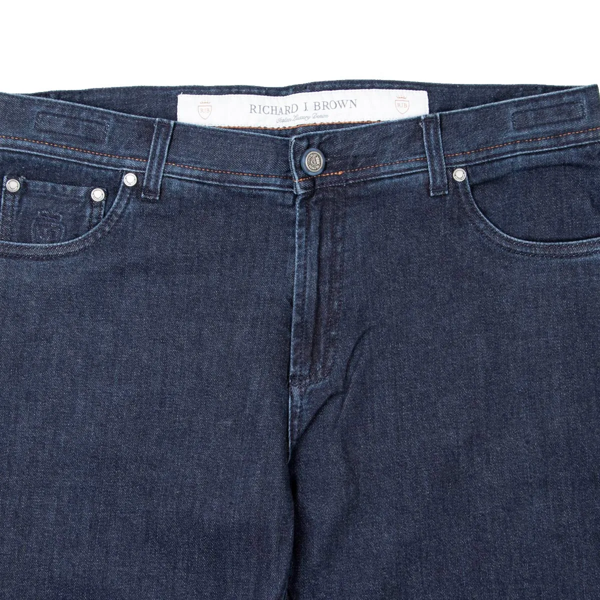 Dark Wash Cashmere Denim 'Milano' Regular Fit Jeans